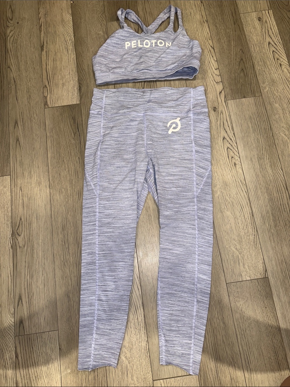 Peloton Space Dye Workout Set - Bra & High Rise Leggings- XL